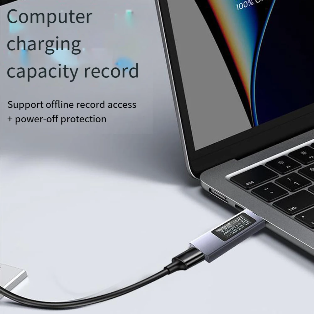 USB C Power Meter 430V 012A with Dual Display Modes for Enhanced User Experience in Voltage and Current Testing