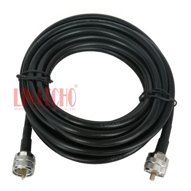 

5 Meters 5D-FB Coaxial Ham CB Radio Transmission Antenna Cable PL259 Male to PL259 Male Connector