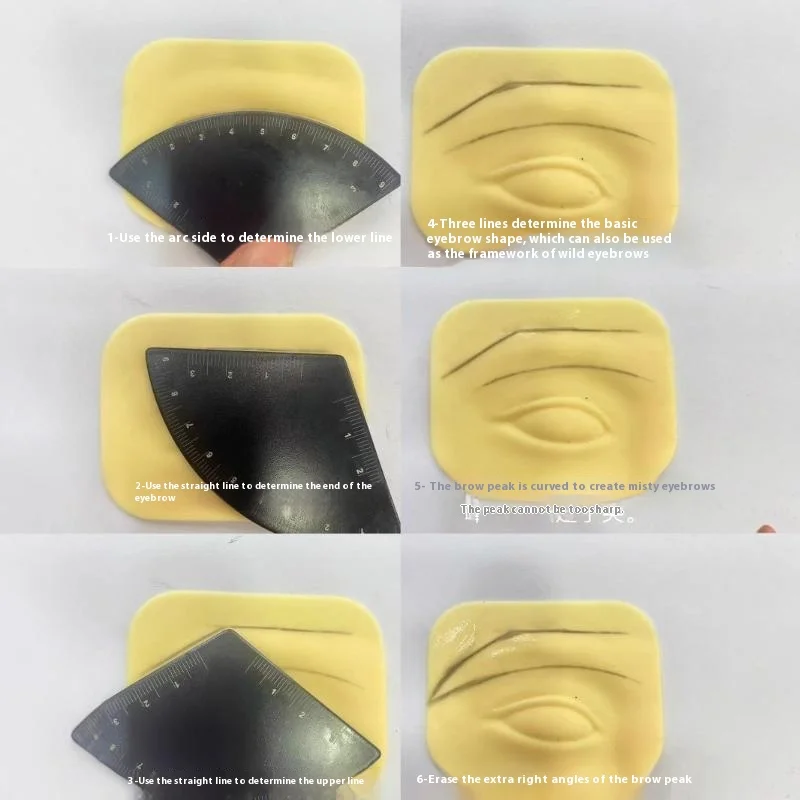 Makeup Drawing Guide Ruler Tattoo Supplies Reuse Fast Drawing Eyebrow Design Ruler Microblading Mapping Tool Shaping Permanent