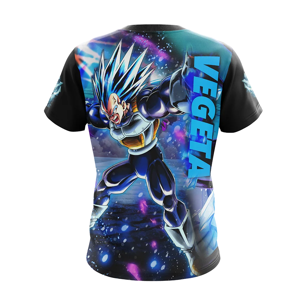 Dragon Ball Vegeta Fighting Pose T-shirt Men Women 3D All Over Print Super Saiyan Anime Character Graphic Short Sleeve Tee