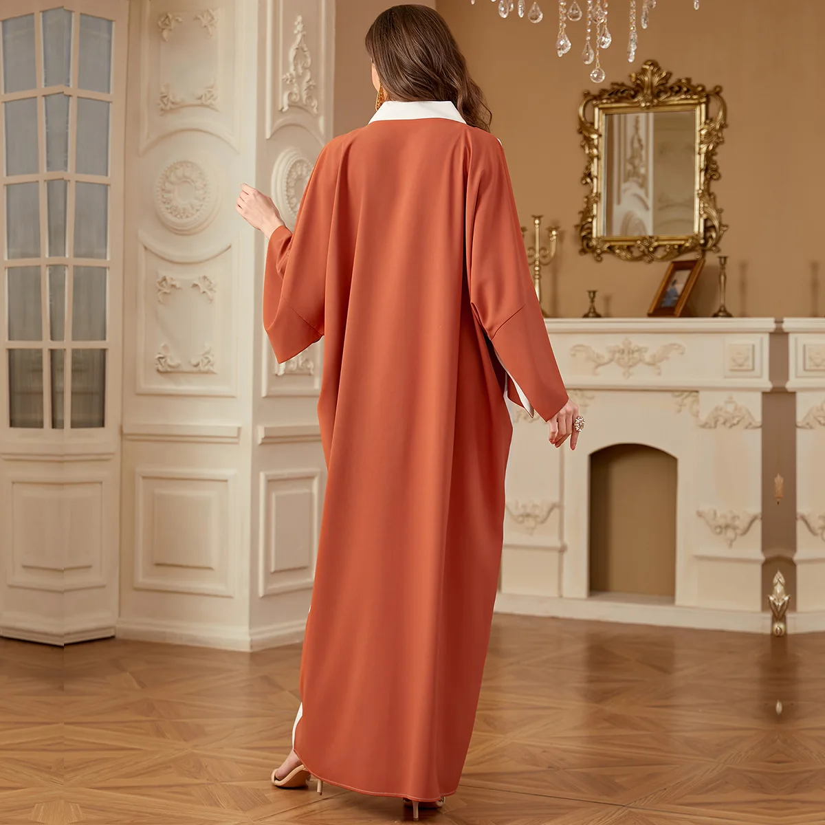 Femmes musulmanes Patchwork manches chauve-souris robe Eid Mubarak Djellaba Ramadan Abaya dubaï caftan turquie Kebaya Caftan Marocain Femme
