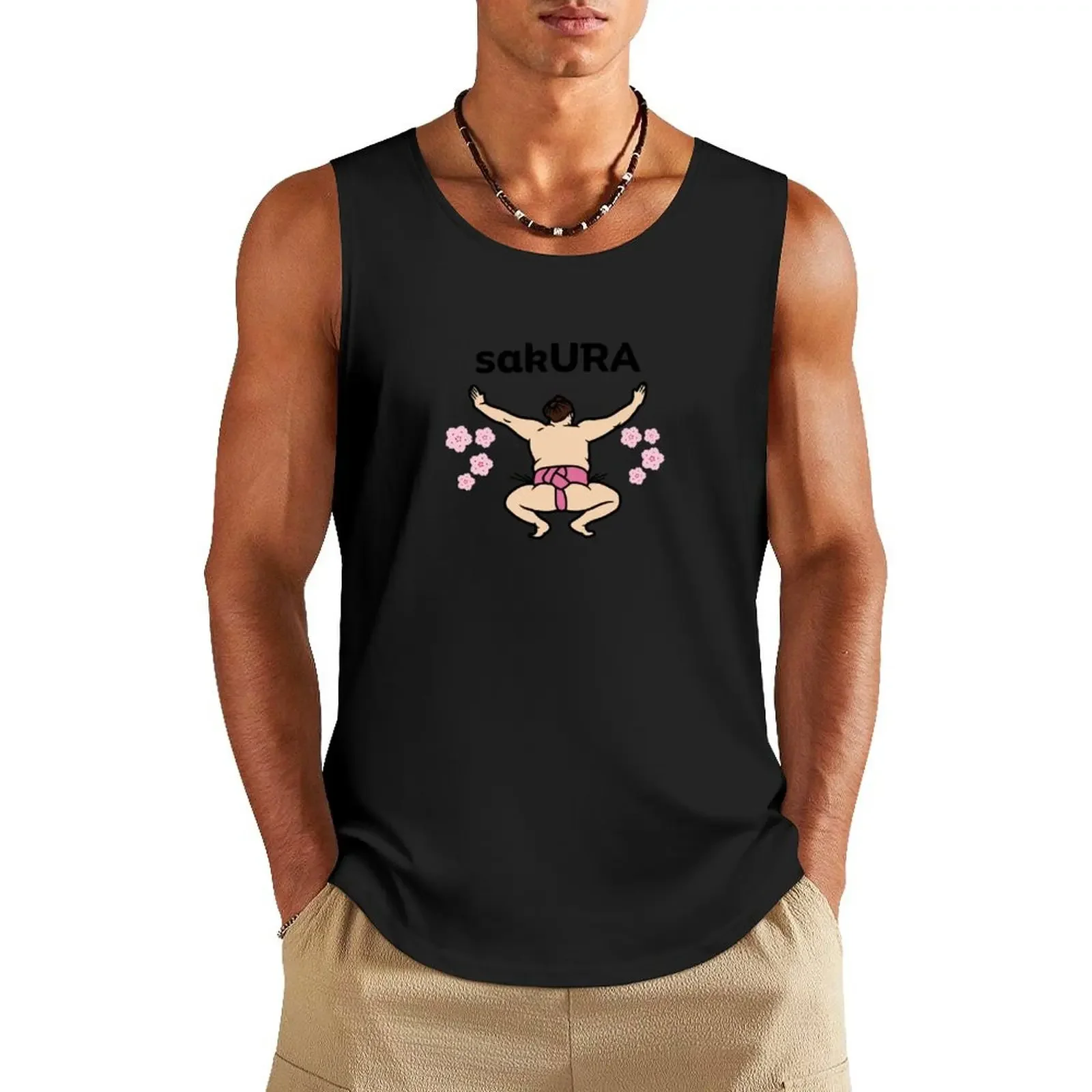 

Sumo sakURA Rikishi Tank Top muscular man Clothing sleeveless shirt man gym