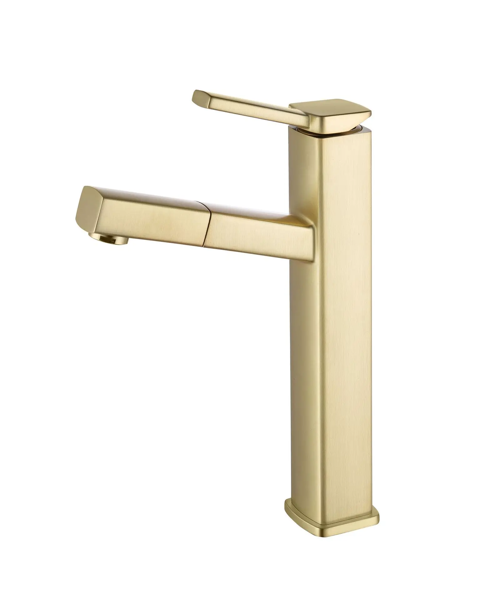 Tall/Low Brass Bathroom sink faucet Pull Out Hot and Cold Water Basin mixer Tap Modern design lavabo tap one Hole one Handle Tap