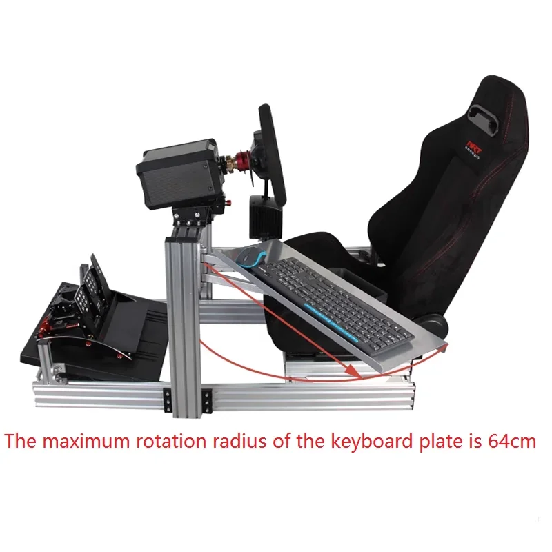 Kundenspezifisches Aluminiumprofil 3090 Game Driving Simulator Lenkrad-Sitzhalterung Sim Racing Chair Sim Rig DIY Sim Racing Cockpit