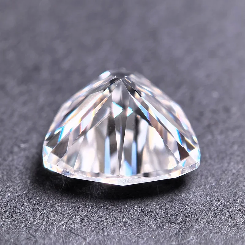Moissanite Stone White Color Special Cut Circular Triangle Shape Charm Beads For DIY Jewelry Making Selectable GRA Certificate