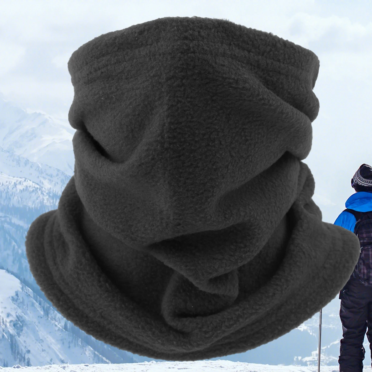 Winter-Halstuch, warm, winddicht, Polarfleece, Ski-Schlauch, Outdoor-Sport, kältebeständig, Thermo-Radfahren, Snowboard, Gesichtsbedeckung, Halsmanschette