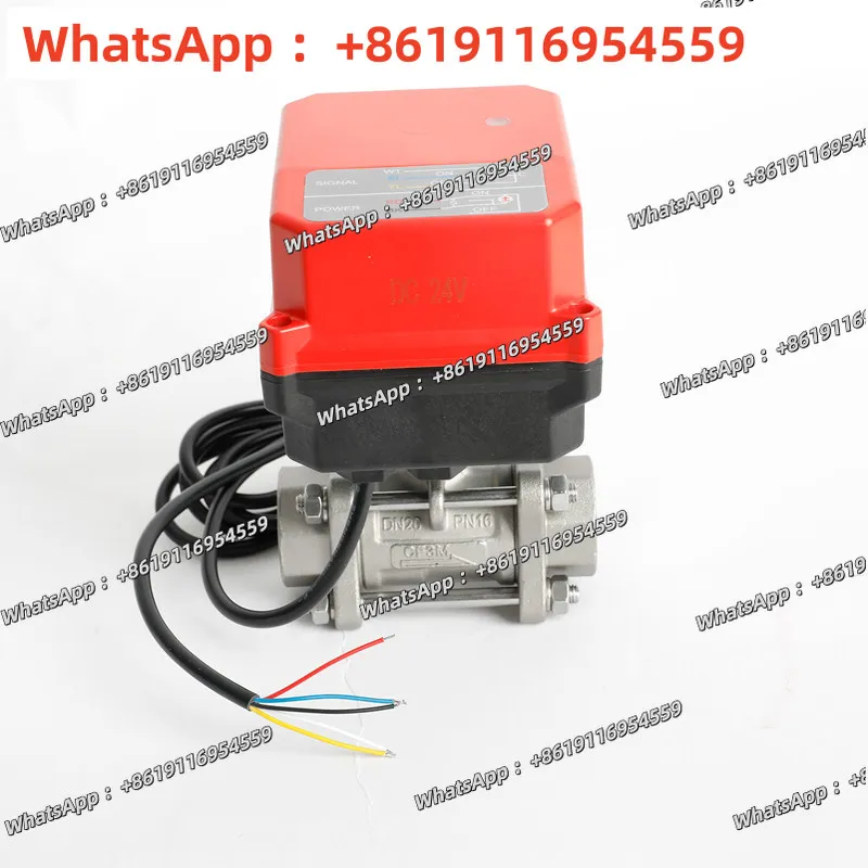 Stainless Steel Clamp Thread Buckle Electric Ceramic Ball Valve DC24V Electric Water Valve with Position Feedback Signal