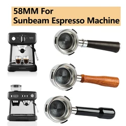 58MM Coffee Bottomless Portafilter for Sunbeam mini barista/Barista Max /Barista Plus Espresso Machine Replacement Filter Basket