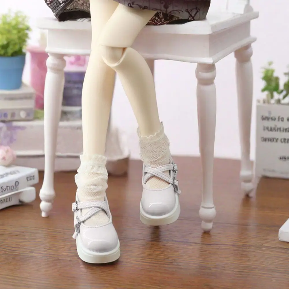 Modne buty dla lalek PU Leather Cute Princess High Heels Sexy DIY Accessories Play House Shoes for 1/3 1/4 BJD 45/60cm Dolls