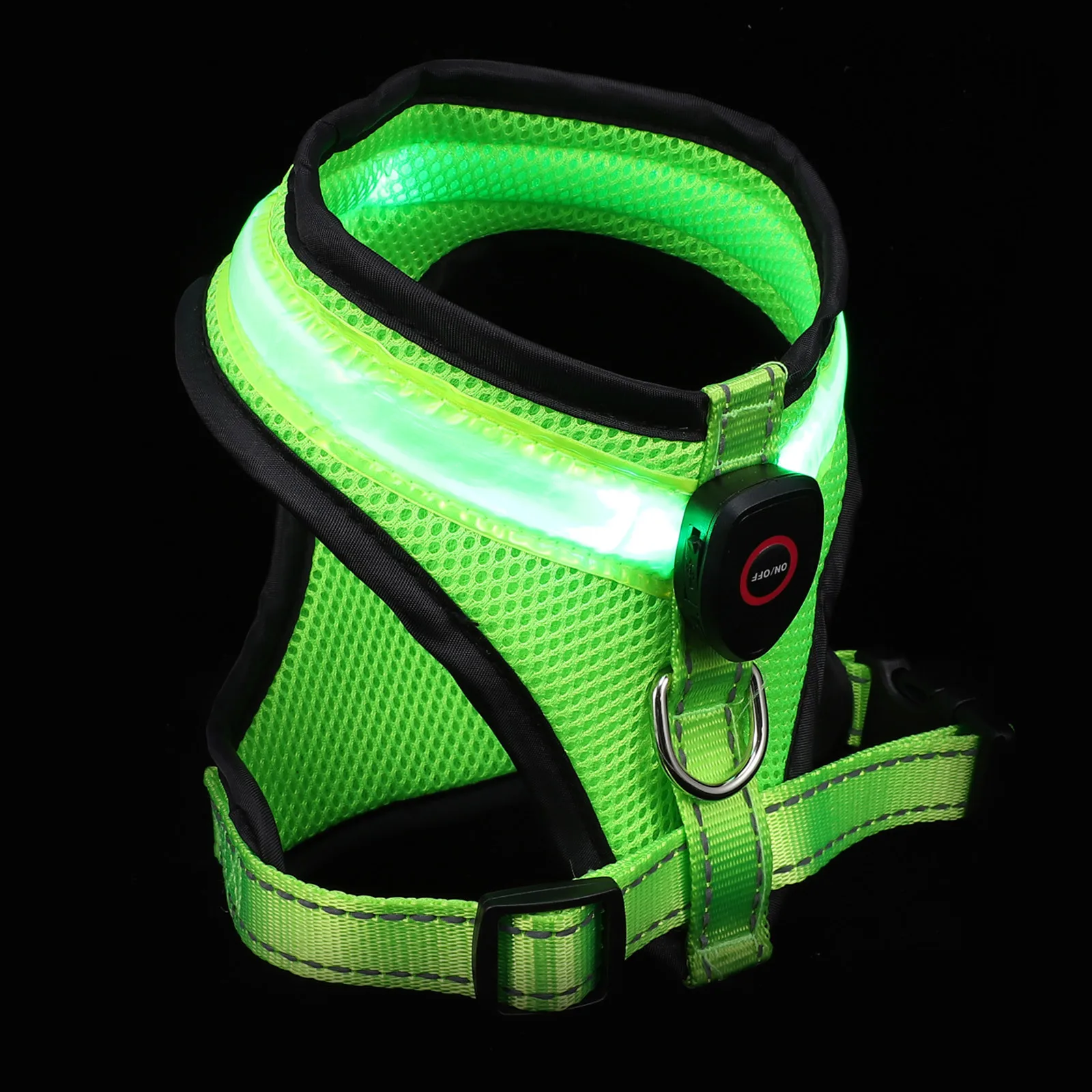 

1Set LED Luminous Dog Vest Breathable USB Rechargeable Night Walking Safety Gear for Pets Comfortable Lightweight Fashion Puppy