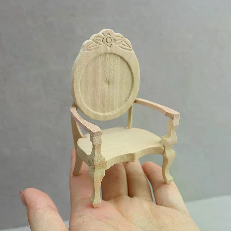 1:12 دمية كرسي مصغر كرسي الأثاث نموذج المنزل ديكور لعبة بيت الدمية الملحقات