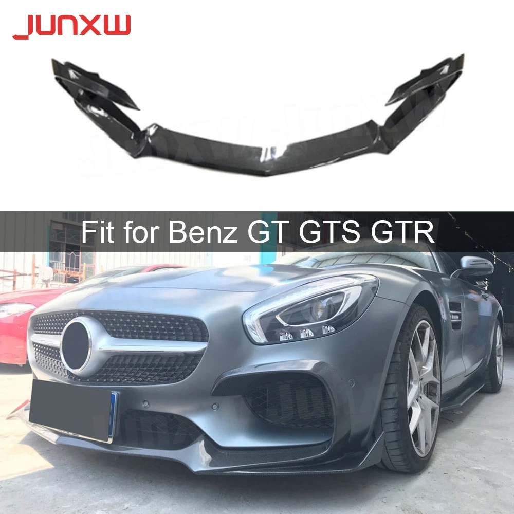 

Carbon Fiber Front Lip Spoiler Splitters Flaps For Mercedes Benz AMG GT AMG GTS AMG GTR Coupe 2 Door FRP Bumper Guard Cover