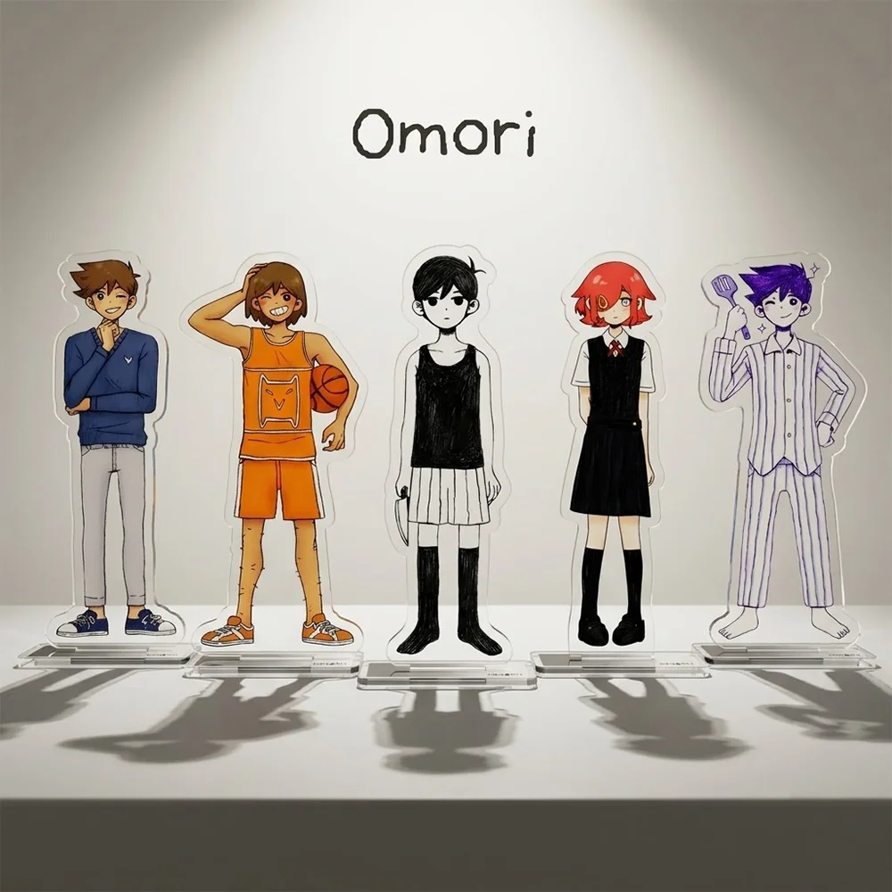 Game Omori 15cm 2026 New Acrylic Figure Keychain SUNNY HERO KEL BASIL Standing Model Desktop Decoration Fan Collection Gift