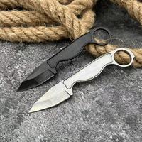 High Hardness Outdoor Tactical Camping Survival Portable Knife Fishing Utility Tools D2 Integrated Steel Small Straight Knife
