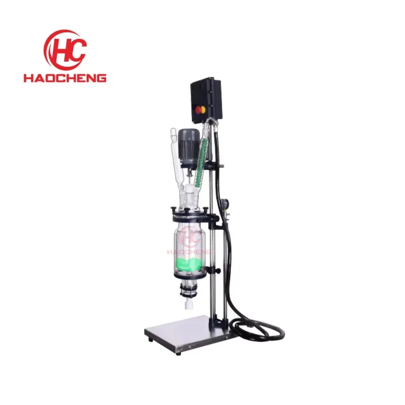 Single Layer Glass Polymerization 5 Liter West Tune Glass Reactor