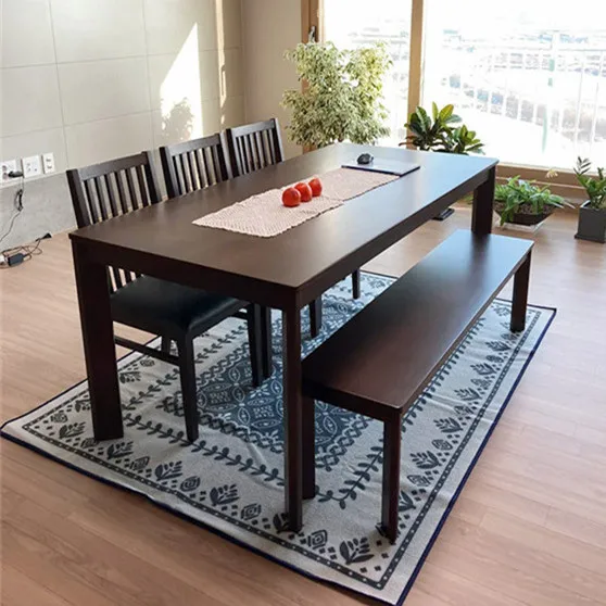 Nordic all-solid wood dining table modern simple Japanese-style household small apartment rectangular dining table