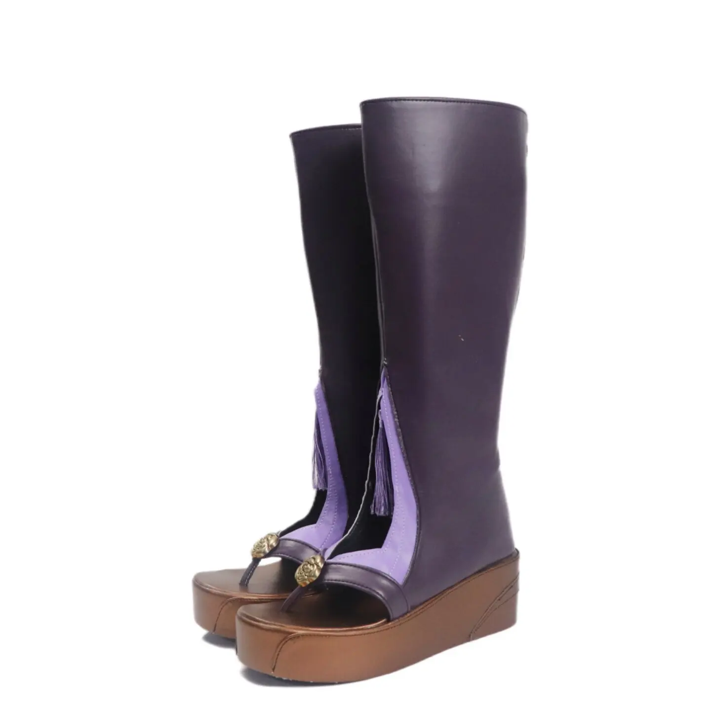 Yunara Cosplay Boots Purple Shoes Custom Made Any Size
