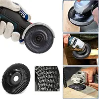 4 Inch Round Wood Angle Grinding Wheel Abrasive Disc Angle Grinder Carbide Coating 22mm Bore Shaping Sanding Carving Rotary Tool 5