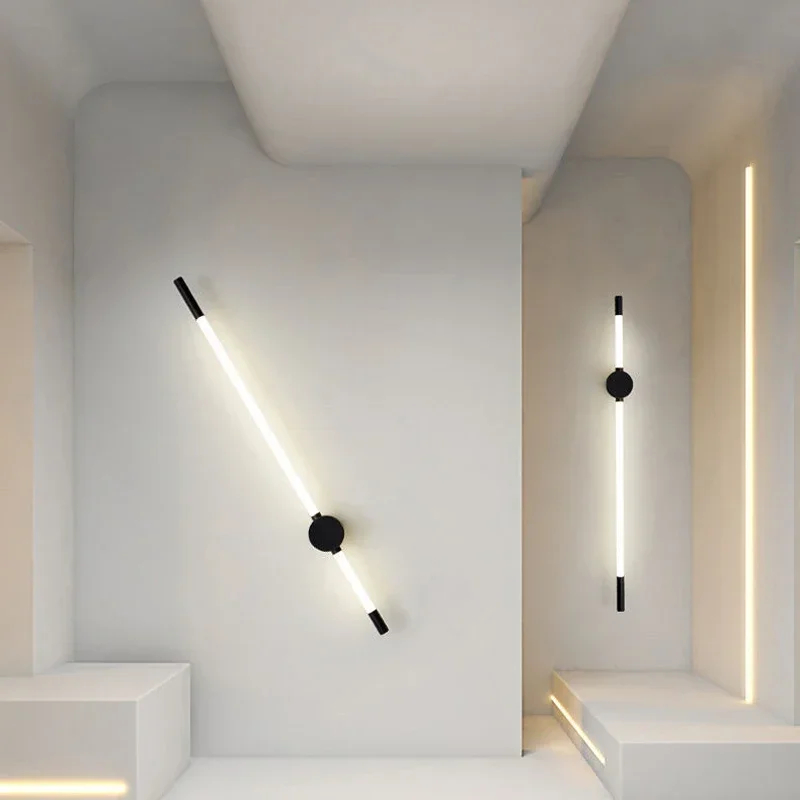 Minimalist modern light luxury long strip wall lamp LED living room background wall bedroom bedside decorative wall lights