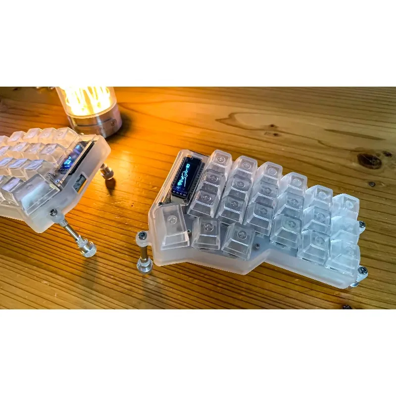 Corne Crkbd Kit custodia per tastiera divisa Piastra inferiore in acrilico personalizzata Custodia per tastiera divisa Corne V3 Cherry Tastiera meccanica clacson