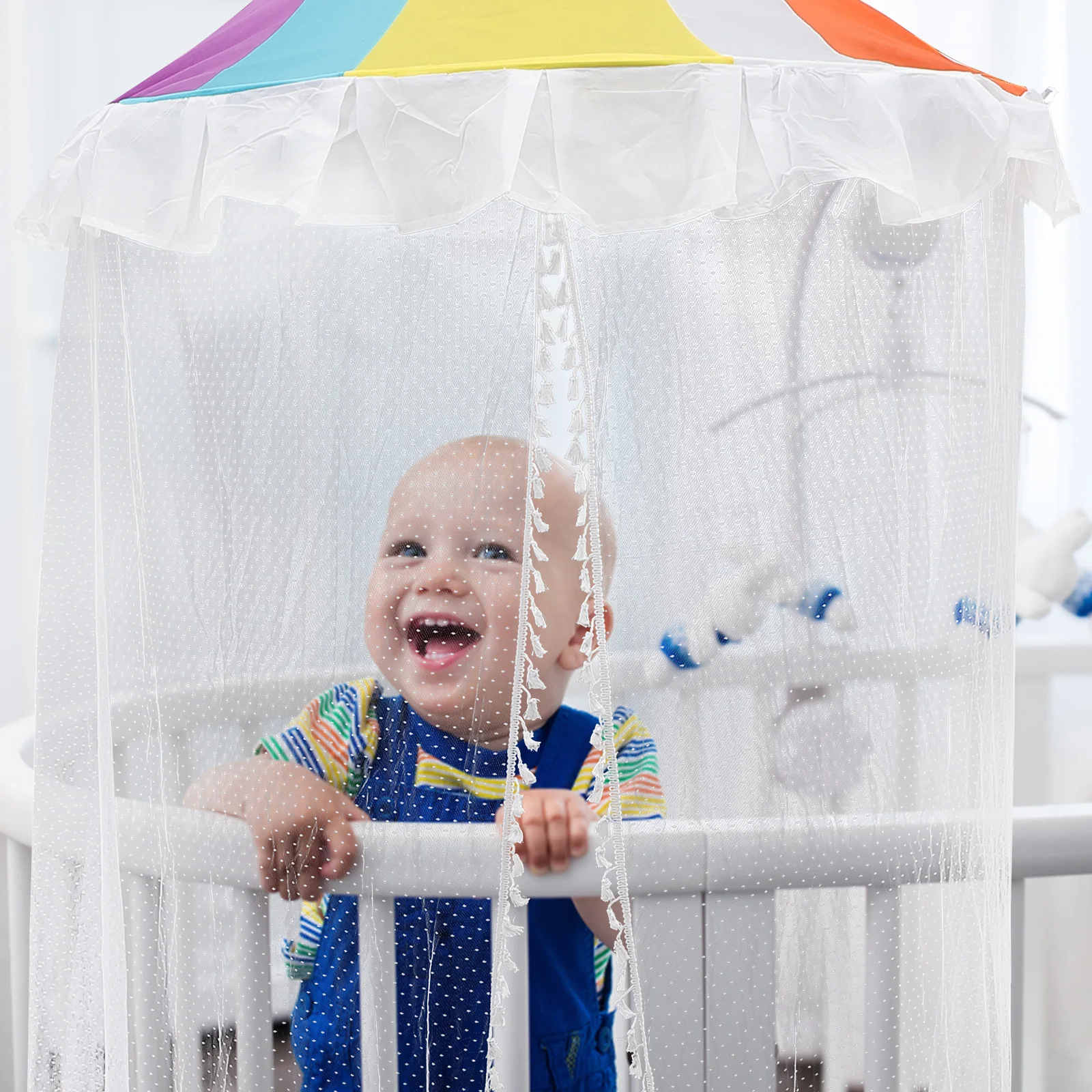 

Kids Reading Tent Crib Canopy Dome Castle Fairy Net Bed Tents Girls Lightweight Easy Setup Colorful Decor Play Hide