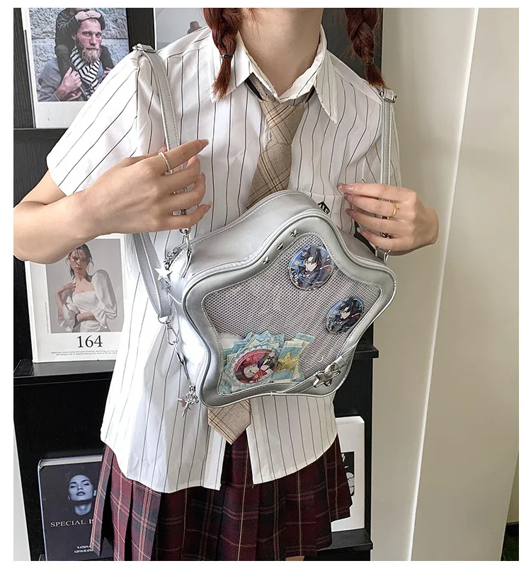 New Ita Bag Backpacks Popular Transparent School bags for Girl Sweet Chic Star Crossbody Bags Ulzzang Display Autumn Bolsa сумка
