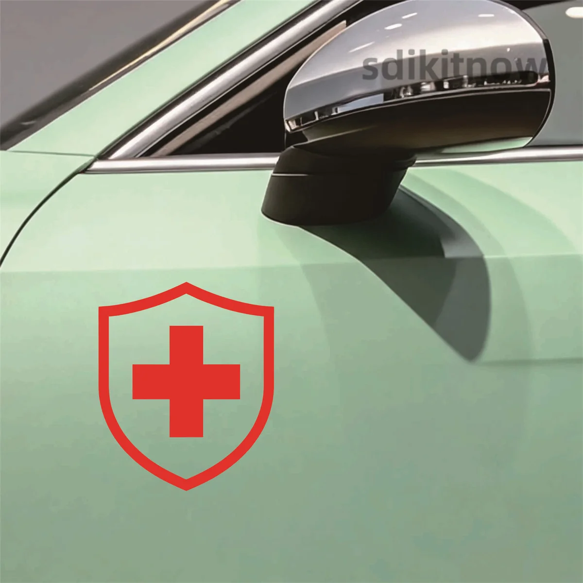 Shield Medical Emergency Symbol Car Sticker Waterproof Vinyl Window Decal Truck SUV Exterior First Aid Safety Warning Decor