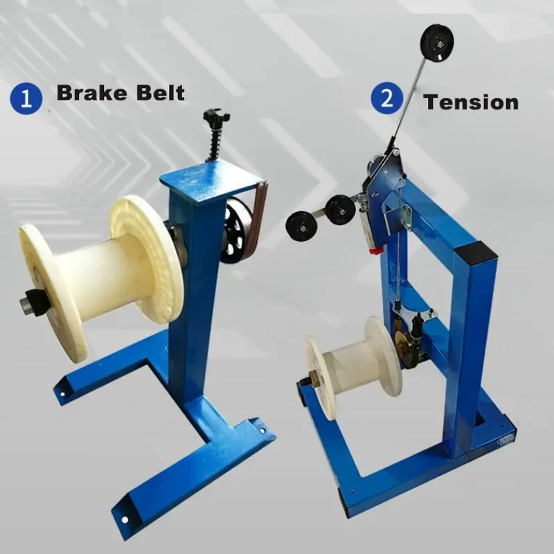 2 Spool Wire Pay-off Stand Magnetic Tensioner Cable Unwinding Machine for Extruder Wire Production Line