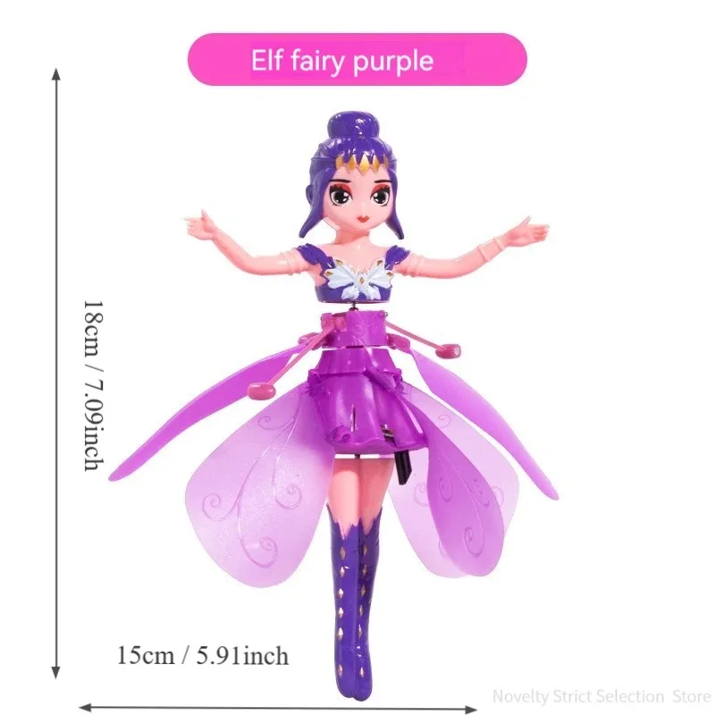 Little Princess Rotating Luminous Helicopter Doll Dancing Plane Gesture Induction Flying Toy Christmas Gift Holiday Gift