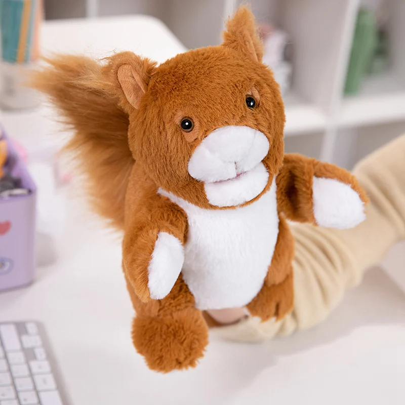 Stuffed Plush Animals Toys Hand Finger Puppet Kawaii Dolls Educational Baby Toys Learning & Education Monkey Tiger Children Gift