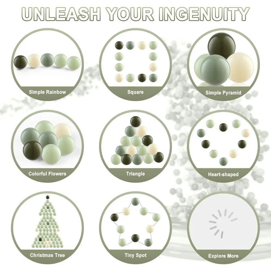 170個のクリアボールピットボール、男の子と女の子向けの耐圧プラスチックおもちゃボール