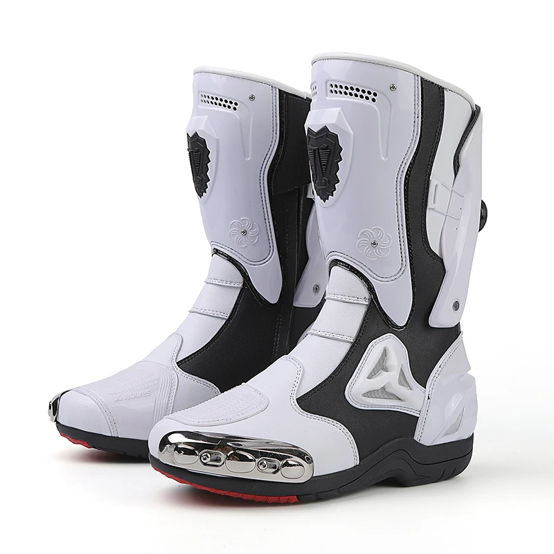 Motorcycle Riding Boots Men Pull Motorcycle Shoes Road Breathable Anti-fall Shoes Rider Four Seasons Waterproof Motocross Boots