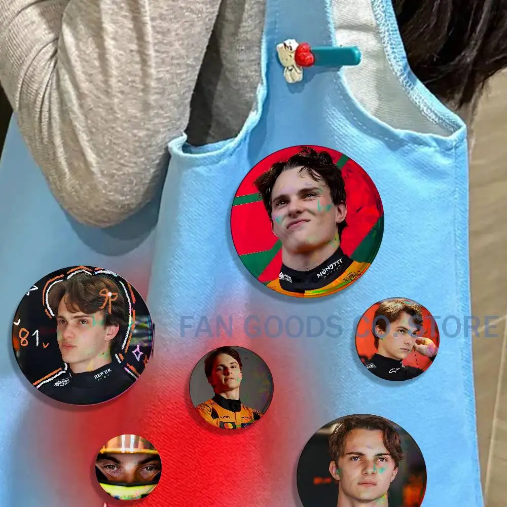 Racing Driver O-Oscar P-Piastr Enamel Pins Funny Characters Badge Fashion Jewelry Accessories Round Snap-in Brooch on Backpack