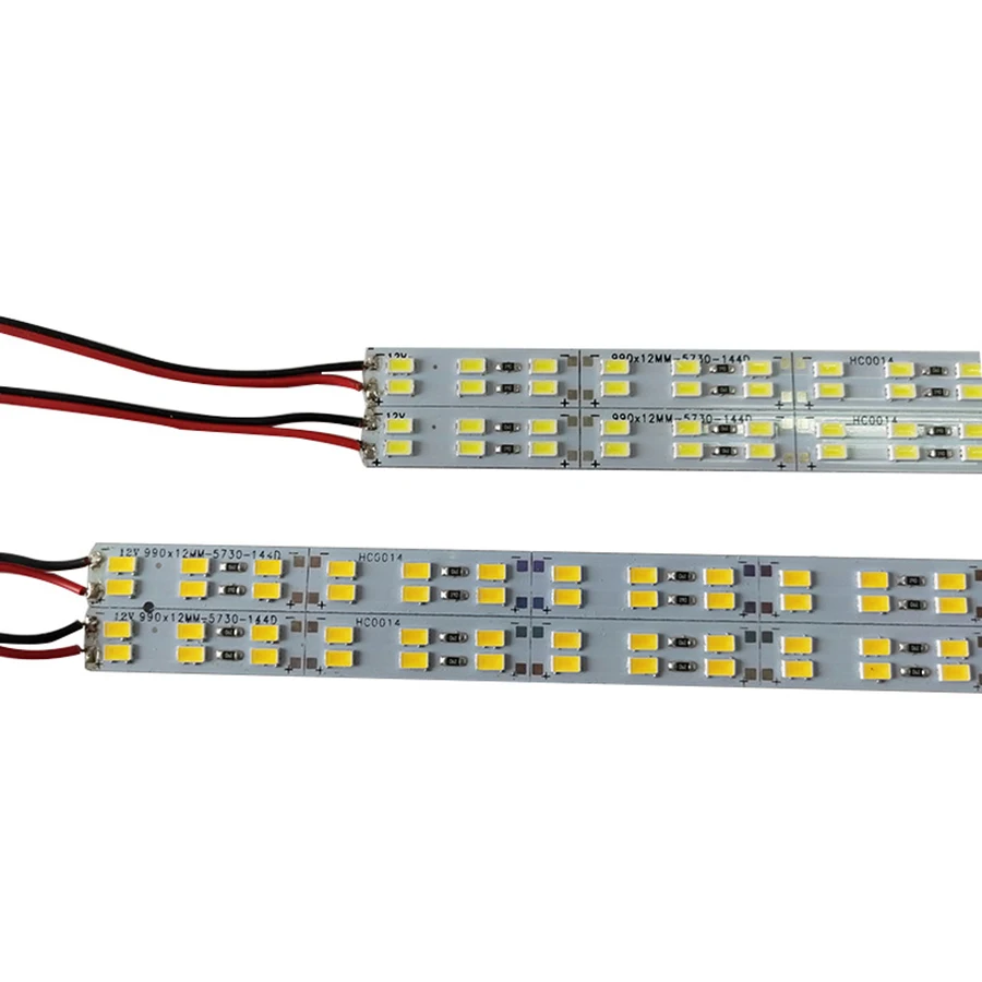 10PC DC12V 24V 5630 5730 CCT LED Bar Light Double Chip 6210LM 50cm 144leds 4000K Hard Strip Warm Cool White