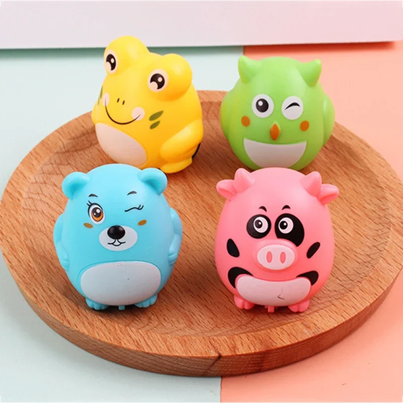 5Pcs Cartoon Mini Animal Aircraft Model Toys Cute Expression Pet Car Children's Educational Toys Kids Fun Holiday Birthday Gift