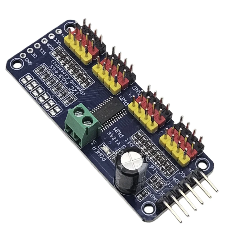 رائجة البيع 16 قناة PWM سيرفو محرك مجلس روبوت تحكم IIC واجهة نموذج مشغل PCA9685 ل