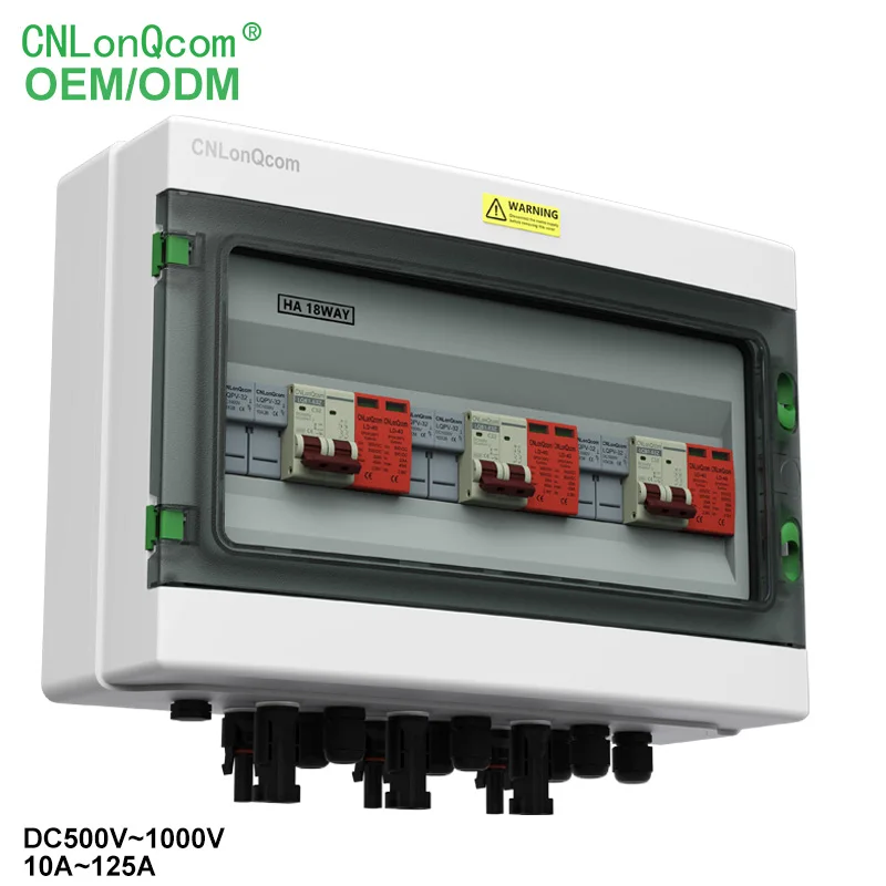 CNLonQcom 500 فولت 3 مدخلات 3 مخرجات لنظام الطاقة الشمسية خارج الشبكة صفيف الضوئية الشمسية الكهروضوئية صندوق الموحد قطاع دارة تيار مستمر