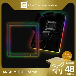 Mainboard A-RGB Lighting Frame ATX MATX ITX 5V3Pin Motherboard Backlight AURA SYNC PC Case LED Strip Rainbow Custom MOD Panel