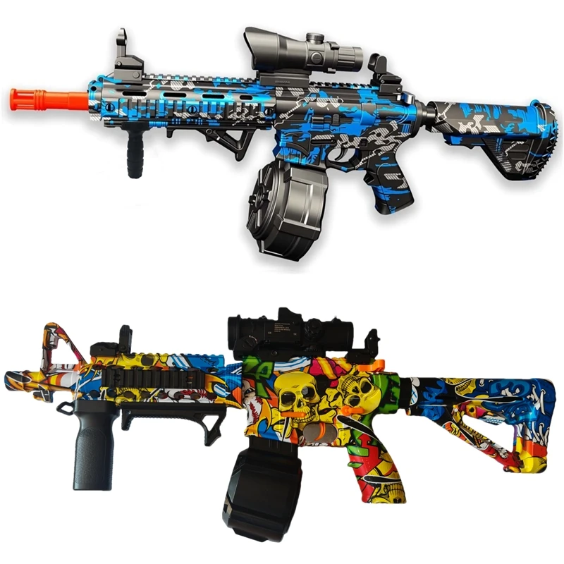 M416 M4A1 Electric Gel Ball Blaster Toy Gun Outdoor Shooting Sport Bullet Gun Model Toys Gift for Kids Adults (Bullets Excluded)