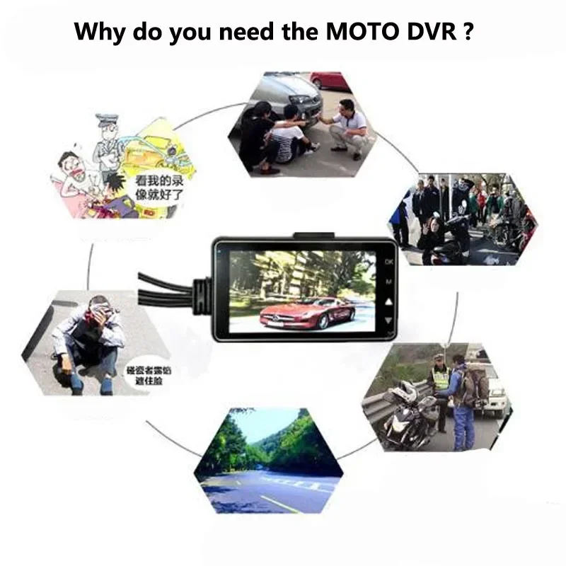 MT80 HD 1080P Sports Waterproof Action Helmet Bike Bicycle Motorcycle Dual Lens Mini DVR Camera Video Recorder