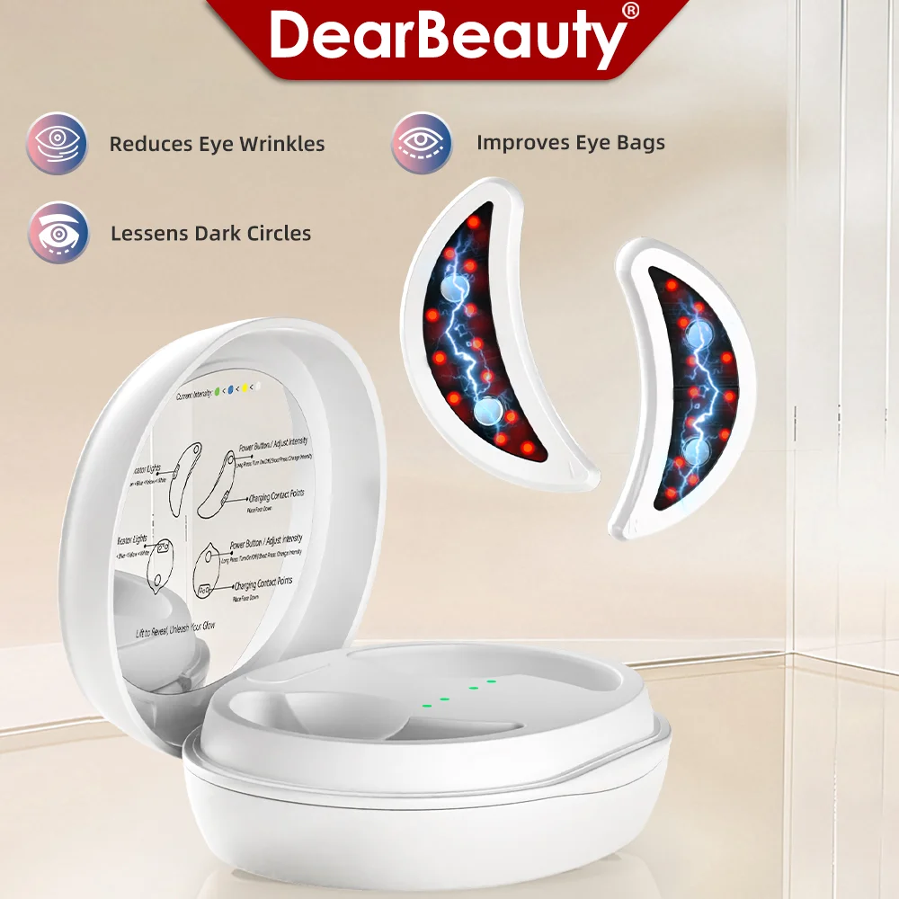 

Микротоковый импульсный прибор для ухода за кожей вокруг глаз для женщин, домашнее использование, красный свет, подогрев, уменьшение темных кругов, мешков под глазами, мелких морщин, инструмент для ухода за глазами