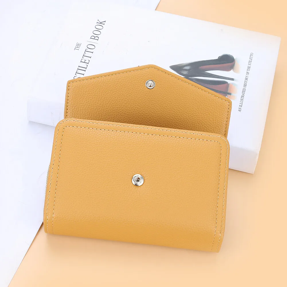 Modne portfele damskie damska skórzana torebka potrójne etui na karty kredytowe zamek błyskawiczny portmonetki klipsy na pieniądze torebka dla kobiet prezent