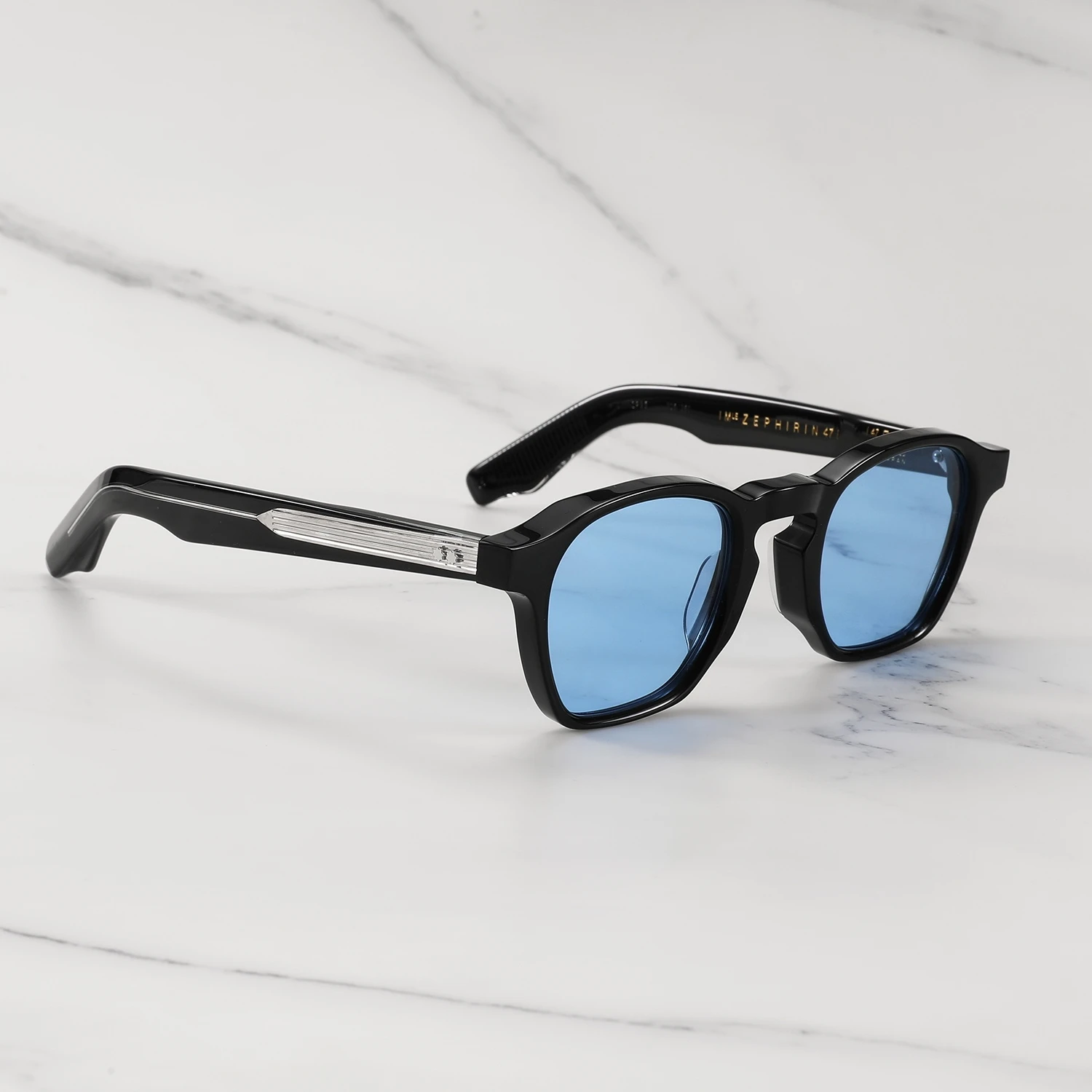ZEPHIRIN 47mm Originele Luxe Merk Vierkante heren Zonnebril Dikke Acetaat Populaire Y2k Designer Zonnebril Voor Vrouwen 2025