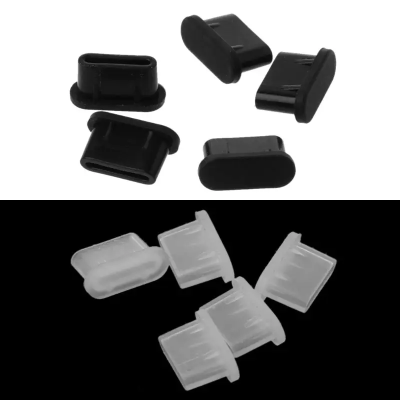 Y1UB Set da 5 pezzi Tappo antipolvere in silicone tipo protegge i tuoi dispositivi per accessori del telefono