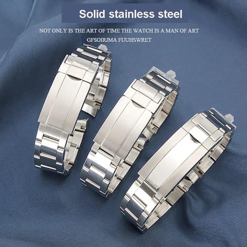 

316L Solid stainless steel strap fits for rolex Green Water Ghost Strap Submariner Daytona 20mm watch band