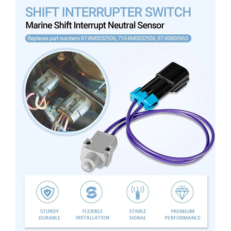8M0052936 Shift Interrupter Switch for Mercury MerCruiser Fits 3.0L, 4.3L, 5.0L, 5.7L/350 MAG, 383 & 6.2L MPI