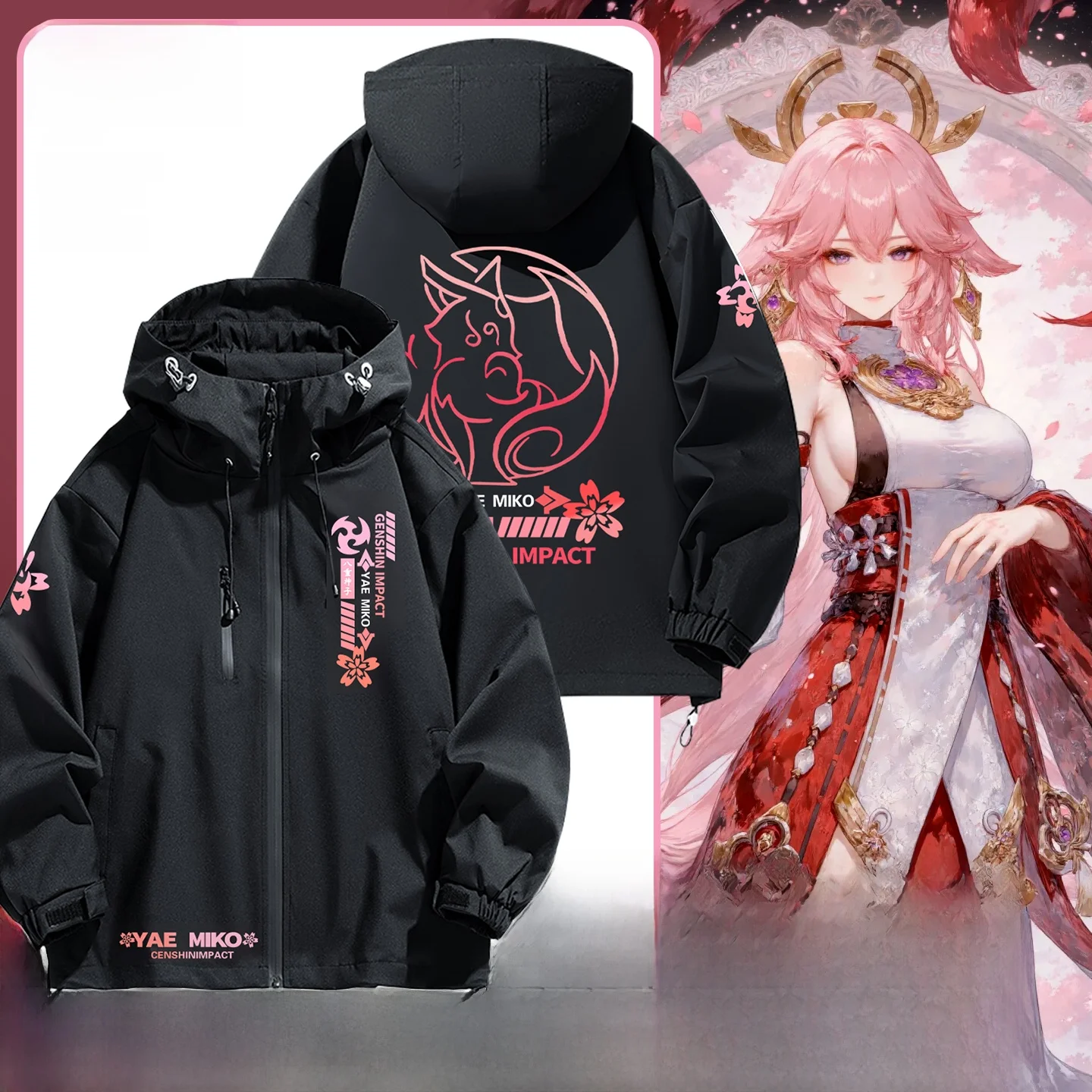 

ex Hooded Jaet Game Accories Cosplay Derivative Clothes Stand Fit Zipper Decoration Anti-Wrinkle Treaent Polyes...