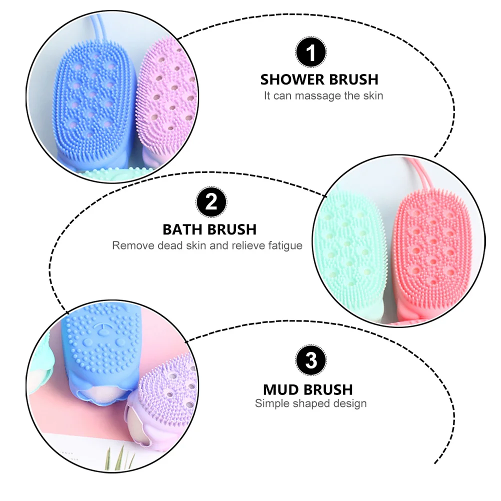 

2pcs Bathing Sponge Rubbing Towel For Sensitive Skin Removes Dead Skin Rich Lather With Shower Gel Bath Accessory Household Mud