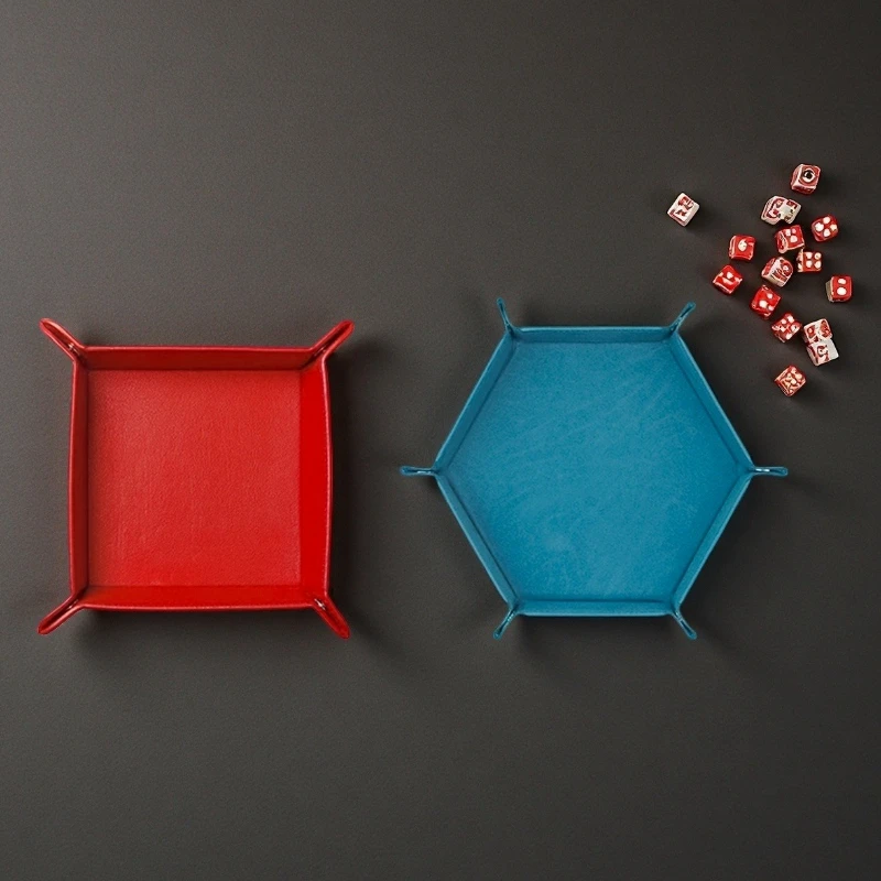 

1pcs Hexagonal Dice Tray and Square Shaped Dice Tray Miscellaneous Storage Box Board Game Dice Tray Accessories Drinking Game