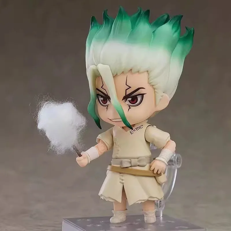 Neue q-version nendoroid stein gott senku neue steinzeit stein zeit bewegliches gesicht wechselnde hand modell verzierung